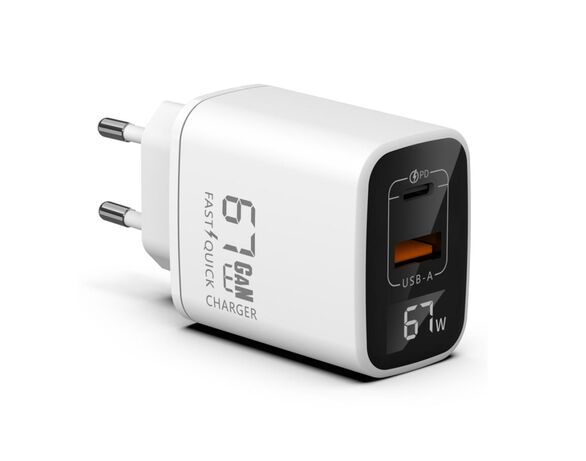 Адаптер для зарядки мережевий USB+TYPE-С Аврора з доставкою