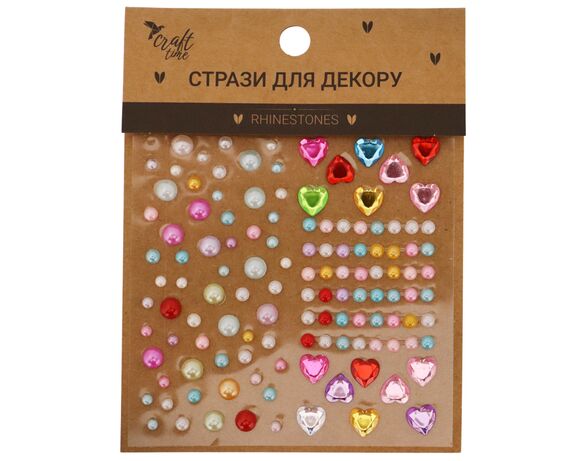 Стрази для декору клейкі фігурні Craft time в Аврорі