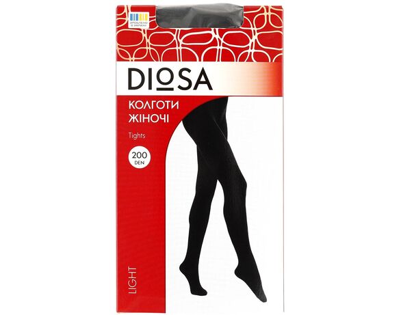 Колготи жіночі мікрофібра Diosa Light Nero чорні 200 den в асортименті в Аврорі