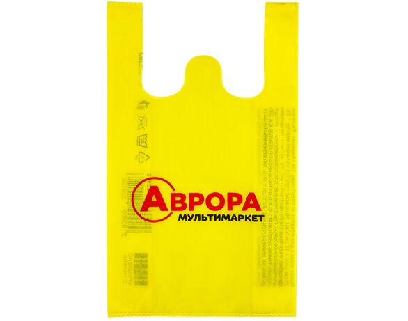 Пакет-майка для покупок зі спанбонду Аврора 25х42 см Аврора з доставкою