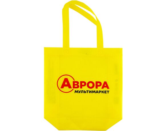 Екосумка для покупок зі спанбонду Аврора жовта 30х27х10 см Аврора недорого