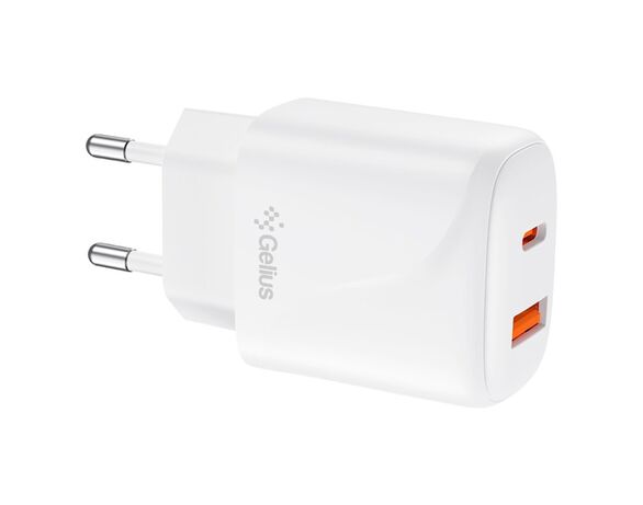 Адаптер зарядний мережевий Gelius Elexar GP-HC066 USB+Type-C білий Аврора картинка 2 каталог