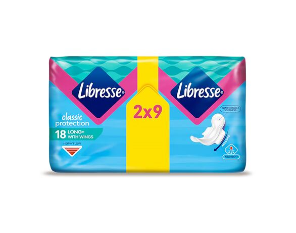 Прокладки гігієнічні Libresse Classic Protection Long 18 шт/пач Аврора з доставкою