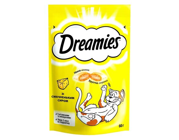 Ласощі для котів DREAMIES зі смаком сиру 60 г Аврора дешево