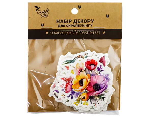 Набір декору для скрапбукінгу паперовий Craft time мікс Аврора каталог