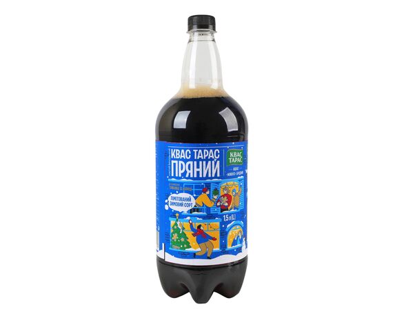 Напій бродіння безалкогольний газований Квас Тарас Пряник та кориця ПЕТ 1,5 л Аврора купити