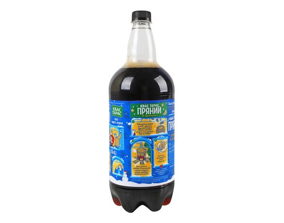 Напій бродіння безалкогольний газований Квас Тарас Пряник та кориця ПЕТ 1,5 л Аврора картинка 4 ціна