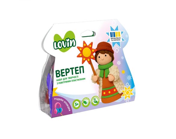 Набір пластиліну для ліплення повітряного Lovin Вертеп 8 стіків Аврора недорого