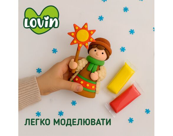 Набір пластиліну для ліплення повітряного Lovin Вертеп 8 стіків Аврора картинка 8 дешево