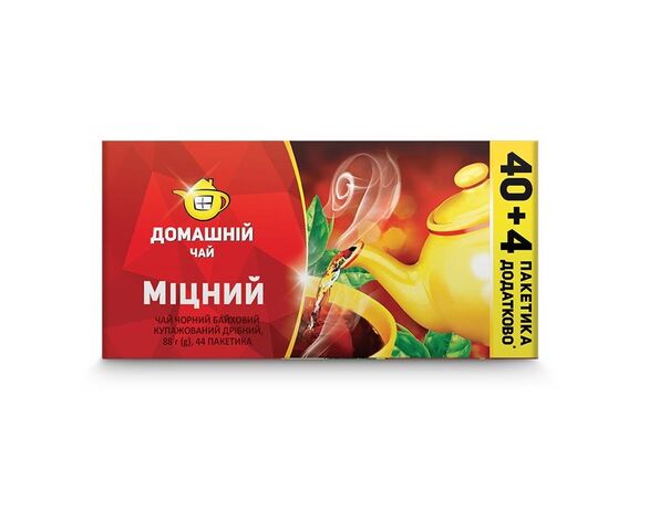 Чай чорний байховий купажний Домашній Міцний 2г х 44 шт/пач Аврора картинка 2 з доставкою