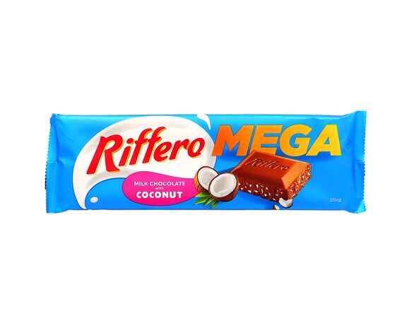 Шоколад молочний Riffero з кокосовою стружкою 230 г Аврора фото