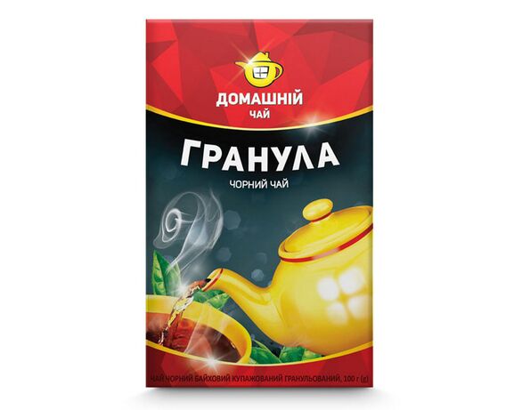 Чай чорний байховий купажований Домашній Гранула 100 г Аврора з доставкою