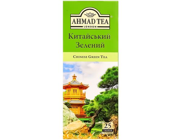 Чай зелений байховий дрібний китайський Ahmad Tea 1,8 г х 25 шт/пач. картинка 2 в інтернет-магазині Аврора