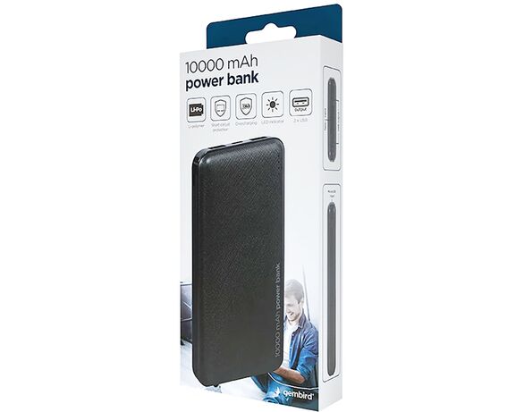 Пристрій зарядний PowerВank Gembird PB10-02 чорний 10000 mAh Аврора з доставкою
