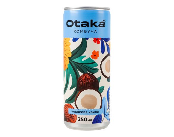 Напій безалкогольний слабогазований Otaka Комбуча Кокосова хвиля ж/б 250 мл Аврора купити