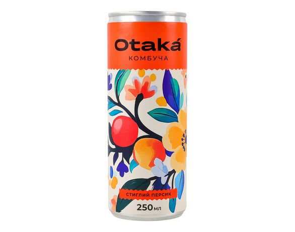 Напій безалкогольний слабогазований Otaka Комбуча Стиглий персик ж/б 250 мл Аврора дешево