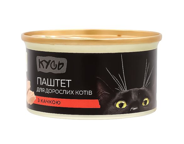 Паштет для дорослих котів консервований Кусь з качкою 85 г Аврора дешево
