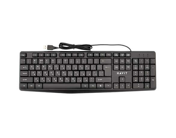 Клавіатура дротова HAVIT KB206 USB чорна в інтернет-магазині Аврора