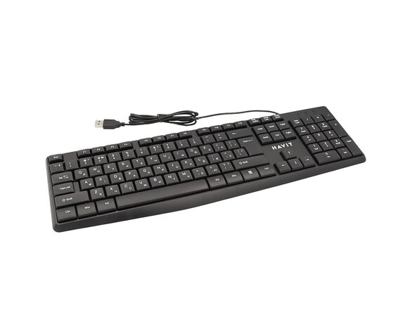 Клавіатура дротова HAVIT KB206 USB чорна картинка 3 в інтернет-магазині Аврора