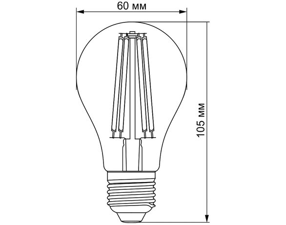 Лампа Titanum Filament A60 7W E27 2200K 220V Аврора картинка 3 недорого