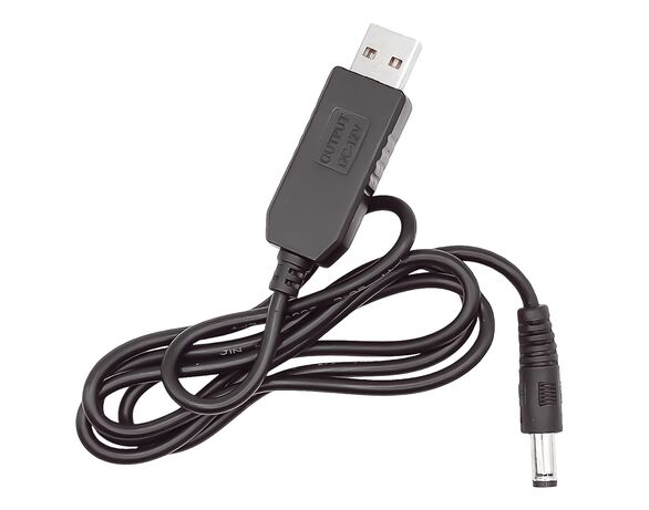 Кабель живлення USB-DC XоKо 5,5х2,1мм 5В-12В чорний Аврора купити