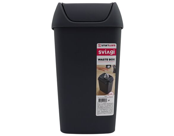 Відро для сміття пластикове з кришкою SMARTWARE SVINGI 4,5 л картинка 2 в інтернет-магазині Аврора