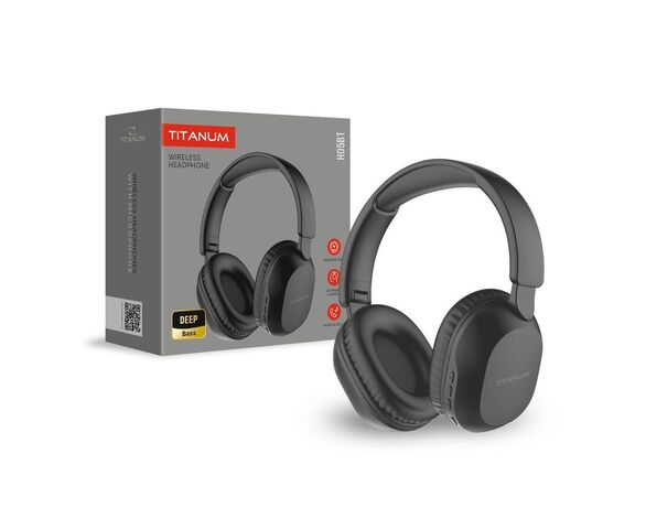 Навушники накладні бездротові з гарнітурою TITANUM H05BT чорні Аврора купити