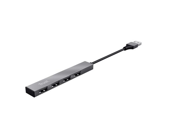 Концентратор мережевий Trust Halyx USB+4USB-А сірий картинка 2 в інтернет-магазині Аврора