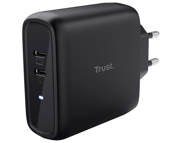 Адаптер зарядний мережевий Trust Maxo PD 2USB-C чорний в інтернет-магазині Аврора
