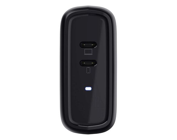 Адаптер зарядний мережевий Trust Maxo PD 2USB-C чорний Аврора картинка 5 каталог