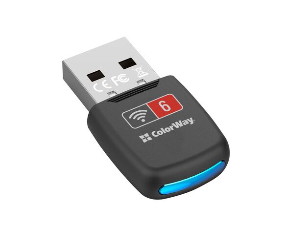 Адаптер мережі WiFi USB СolorWay CW-AD-W1 чорний Аврора картинка 3 відгуки