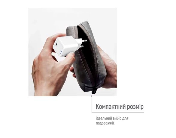 Адаптер зарядний мережевий ColorWay CHS059PD Type-C білий Аврора картинка 7 відгуки