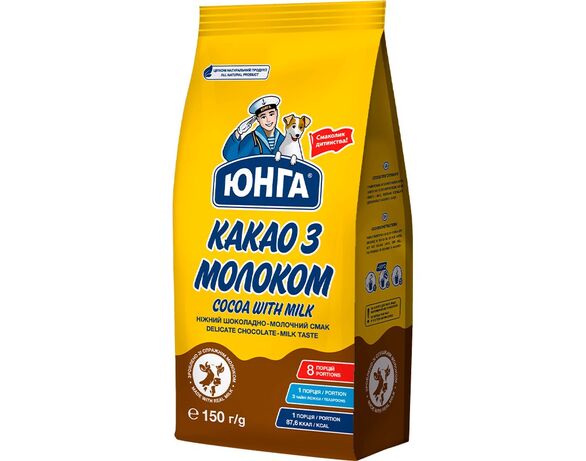Напій розчинний какао з молоком ЮНГА зі смаком шоколаду 150 г Аврора купити