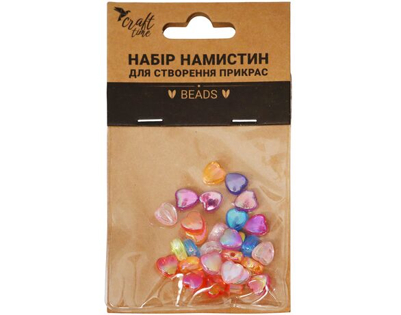 Набір намистин для створення прикрас Craft time Серця 30 шт в інтернет-магазині Аврора