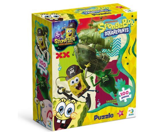 Пазли дитячі картонні DoDo Sponge Bob мікс 100 елементів Аврора картинка 2 фото