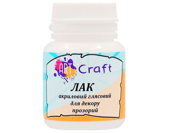 Лак для декору акриловий ART Craft глянцевий прозорий 20 мл Аврора каталог