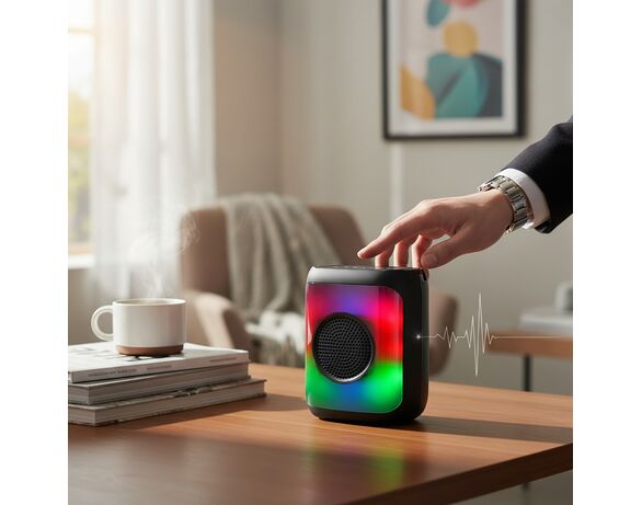 Колонка портативна TITANUM SPK309BT RGB чорна 5Вт Аврора картинка 12 купити
