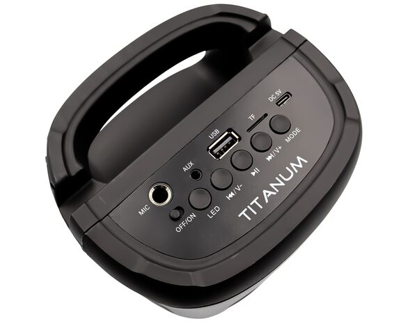 Колонка портативна TITANUM SPK309BT RGB чорна 5Вт Аврора картинка 7 з доставкою