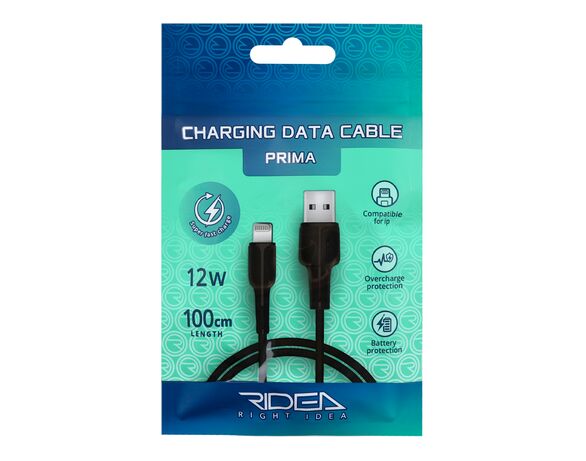 Кабель USB-Lightning Ridea RC-M131 Prima чорний 1 м Аврора з доставкою