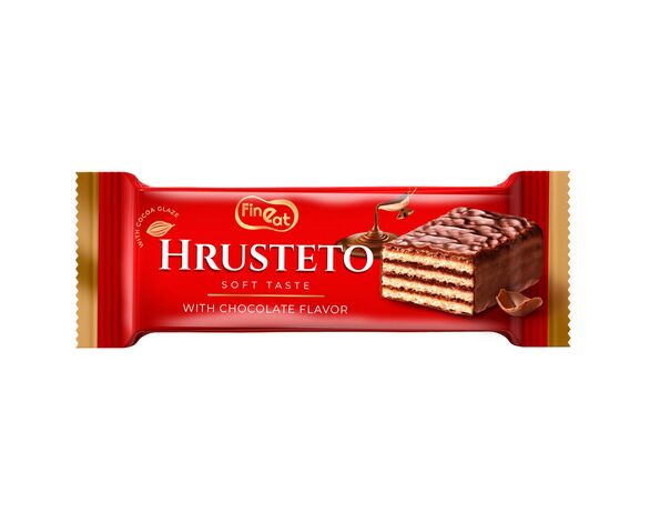 Вафля глазурована Fine Eat Hrusteto з ароматом шоколаду 34 г Аврора купити
