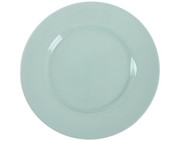 Тарілка обідня скляна LUMINARC PLUMI LIGHT TURQUOISE d=24 см Аврора з доставкою