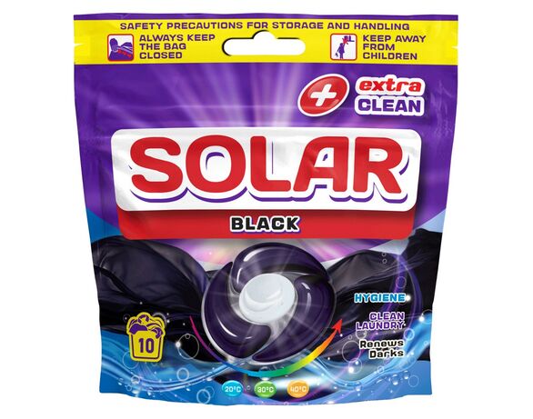 Капсули для прання темних речей Solar Black 20г х 10 шт/уп Аврора купити