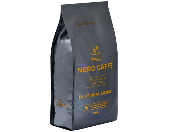 Кава натуральна смажена в зернах NERO CAFFE PLATINUM AROMА 1000 г Аврора купити