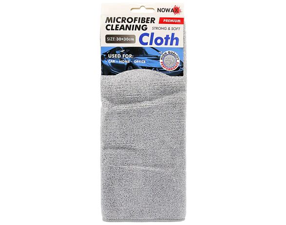 Ганчірка автомобільна мікрофібра NOWAX For Cleaning сіра 30х30 см Аврора з доставкою