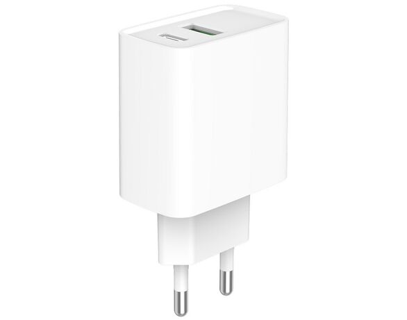 Адаптер зарядний мережевий Gembird TA-UC-PDQC20-01-W USB-А+Type-C білий картинка 4 в інтернет-магазині Аврора
