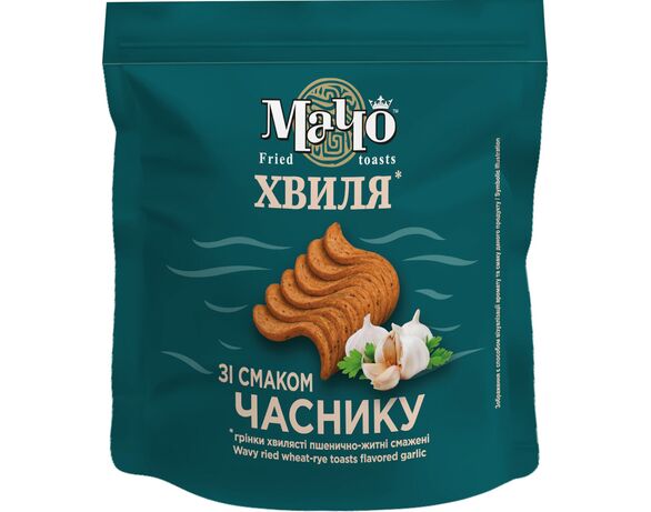 Грінки житні смажені Macho зі смаком часнику 80 г Аврора вартість