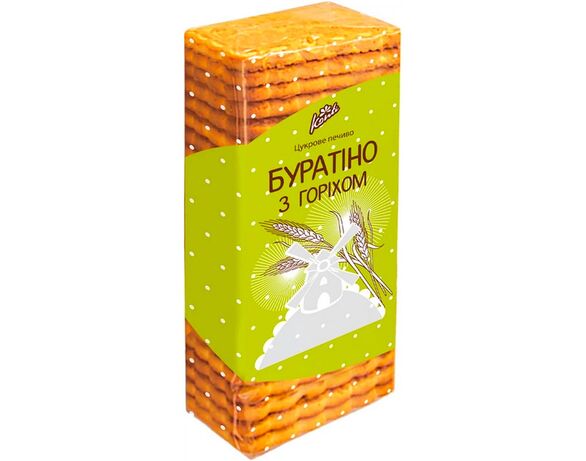 Печиво цукрове Konti Буратино з горіхом 450 г Аврора з доставкою