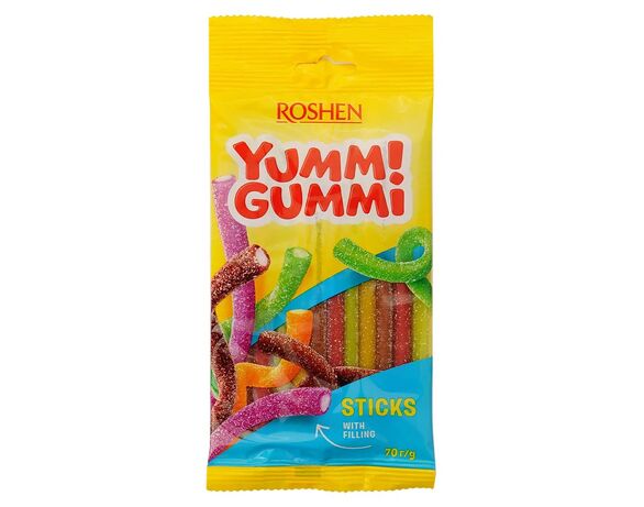 Цукерки желейні Yummi Gummi Sour Sticks 70 г Аврора фото