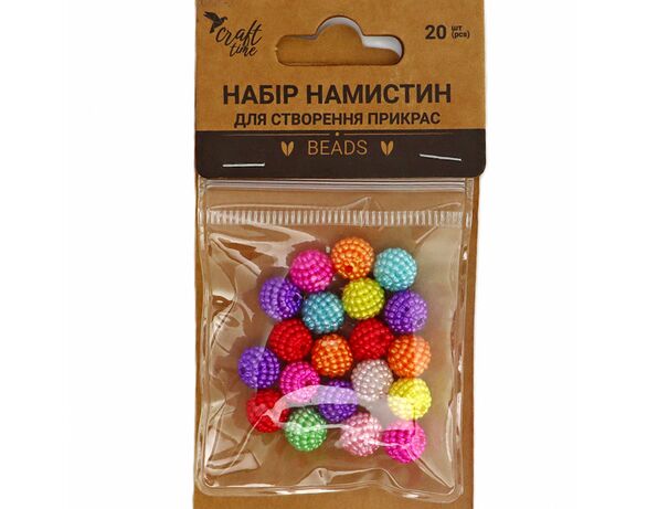 Набір намистин для створення прикрас Craft time кольорові 20 шт Аврора фото