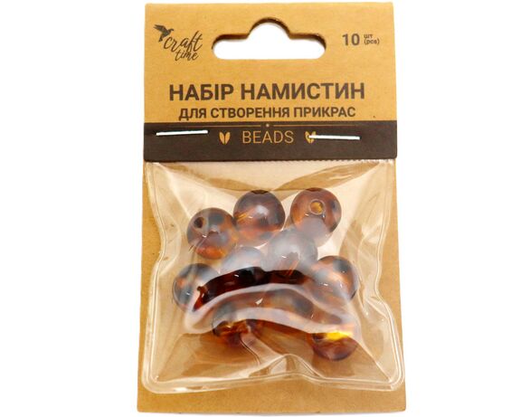 Набір намистин для створення прикрас Craft time 10 шт Аврора вартість